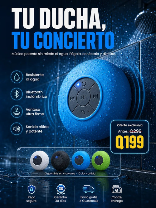 Bocina Bluetooth Waterproof para Ducha