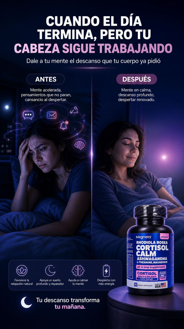 Megneta Cortisol Calm - Antes y Despues
