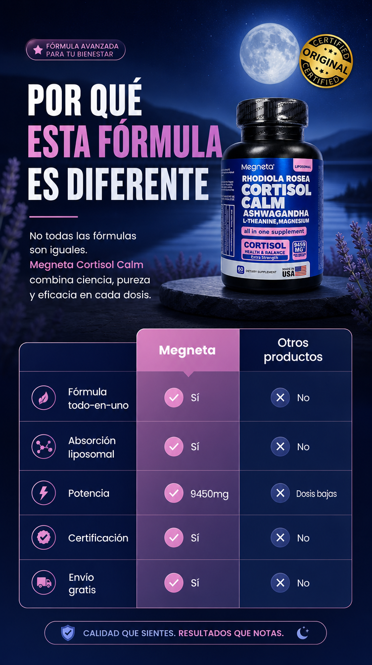 Megneta Cortisol Calm - Comparacion