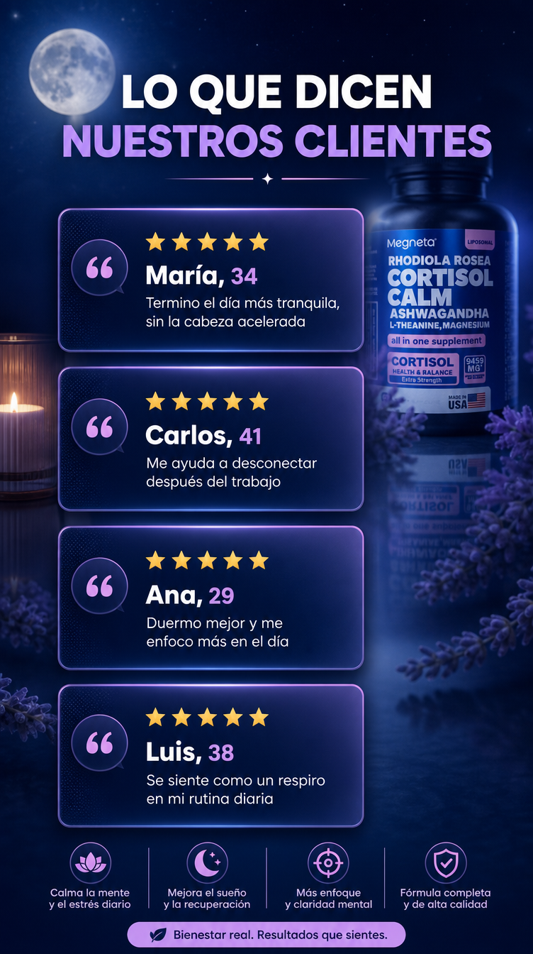 Megneta Cortisol Calm - Testimonios
