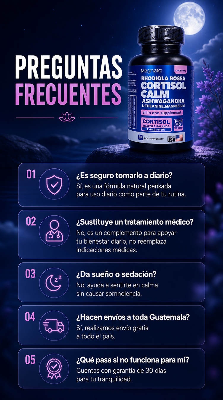 Megneta Cortisol Calm - FAQ