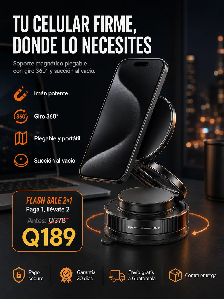 Soporte Magnético Giratorio 360° para Celular